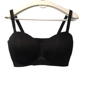 Cacique Black Full Coverage Padded Adjustable Intimate Bra 38F.
